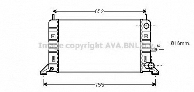 AVA QUALITY COOLING fd2142 -  Радиатор, охлаждение двигателя